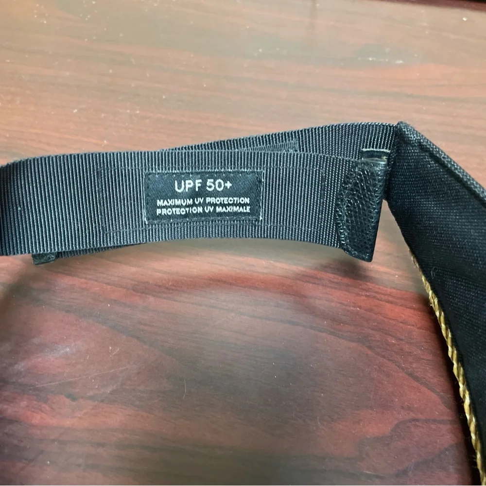 Eric Javits New York Woven Squishee Champ Visor Hat Black Natural UPF 50+ Sun - Picture 8 of 10